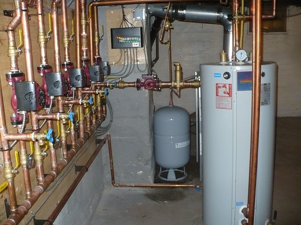 hot water heat system manifold
